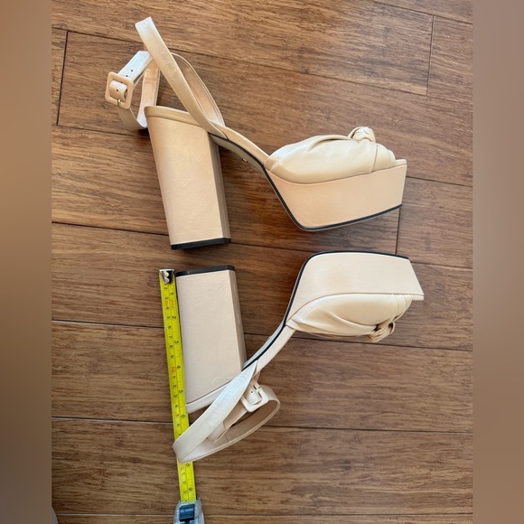 Revolve Brooklyn Heel in Nude RAYE Ankle Strap Platform Size 9.5 - Picture 11 of 13